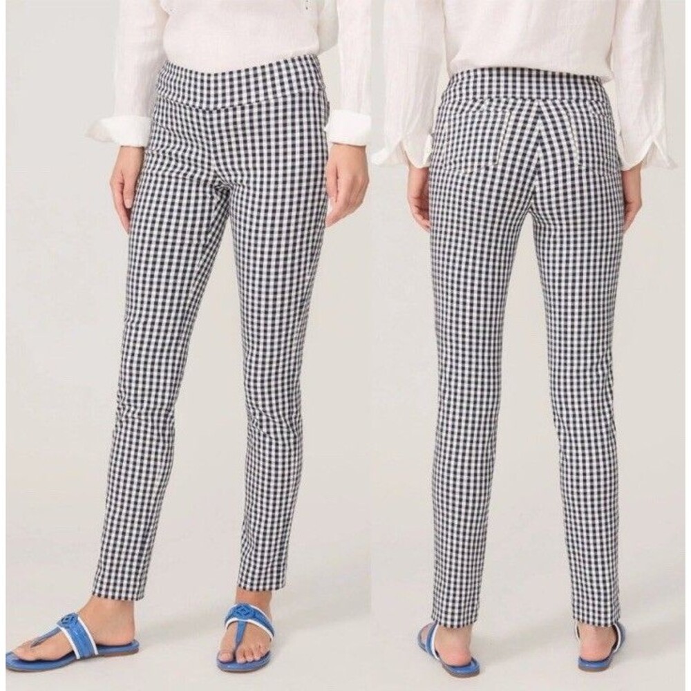 J. McLaughlin Black and White Checkered Ankle Pants